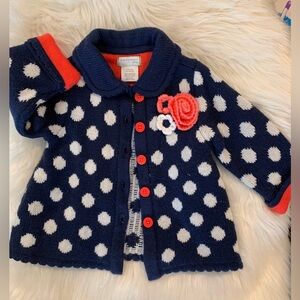 first impressions play - polka dot sweater (Sz 6-9M)